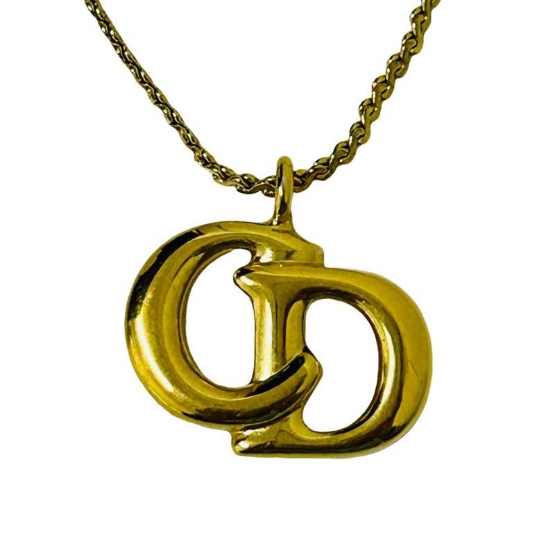 Dior ディオール CDロゴ ネックレス ゴールド メッキ アクセサリー
