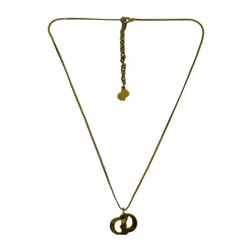 Dior ディオール CDロゴ ネックレス ゴールド メッキ アクセサリー