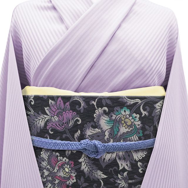 新古品】 名古屋帯 未使用 正絹 京都 西陣 九寸 軽量織 軽量帯 金糸 黒