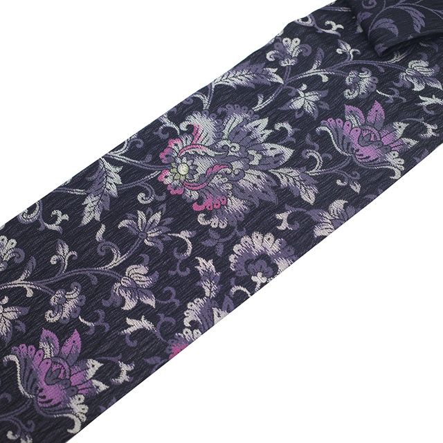 新古品】 名古屋帯 未使用 正絹 京都 西陣 九寸 軽量織 軽量帯 金糸 黒