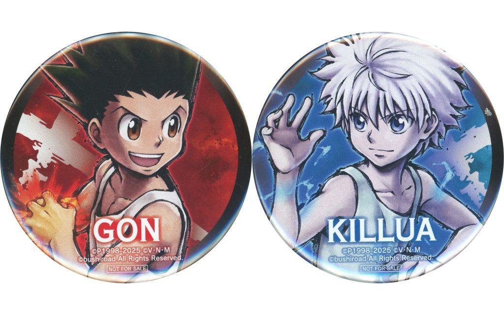 中古】バッジ・ピンズ ゴン＆キルア オリジナル缶バッジ2種セット