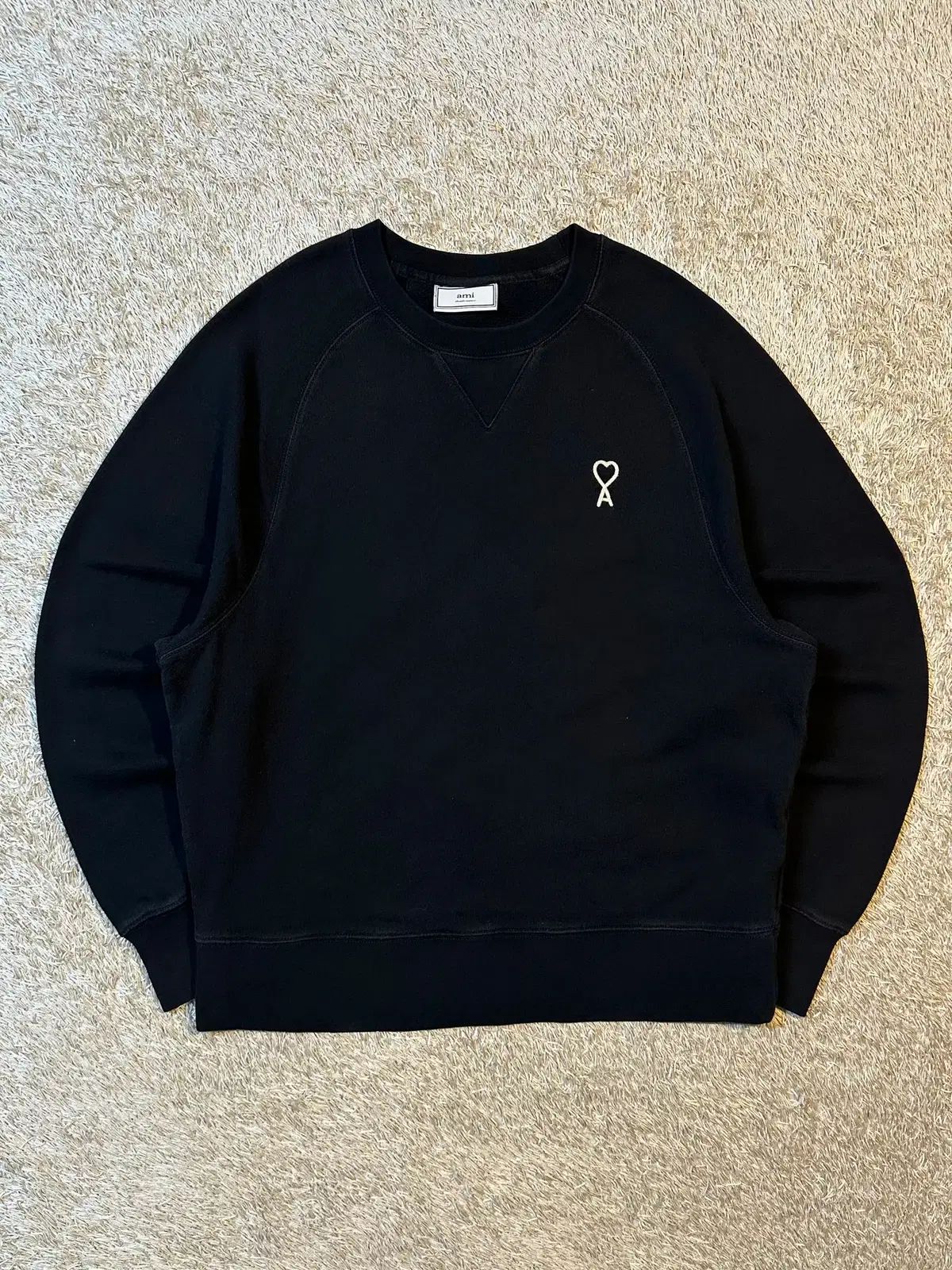 レディース XL アミ AMI スモール ハートロゴ スウェット ブラック