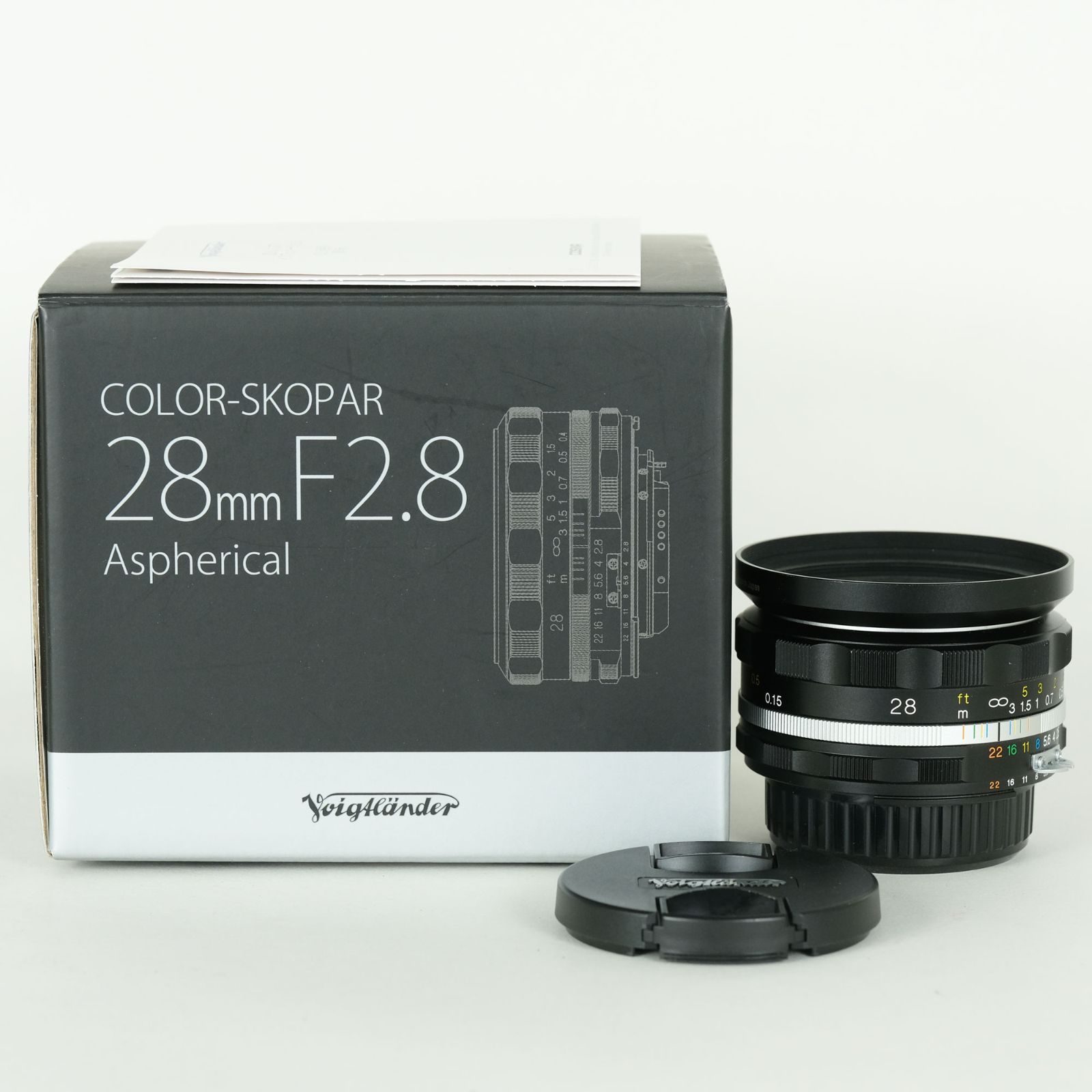 コシナ フォクトレンダー COLOR-SKOPAR 28 mm F 2.8 Aspherical SL II S Ai-S シルバーリム Nikon Fマウント