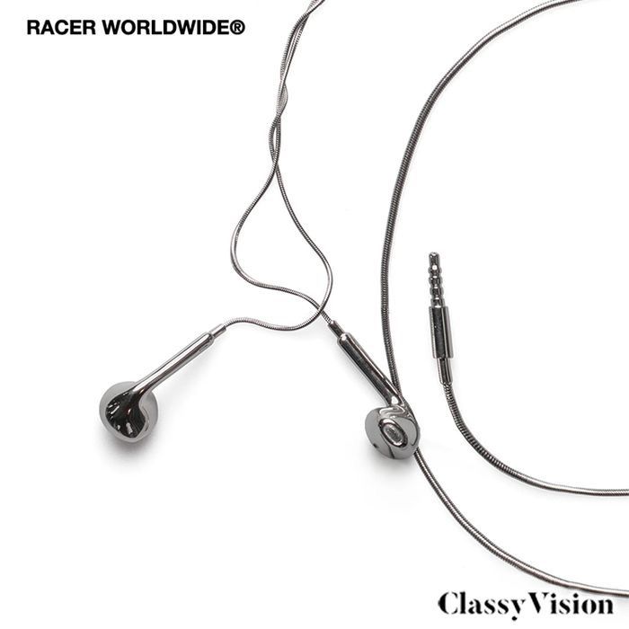 Racer Worldwide イヤホンネックレス シルバー - メルカリ