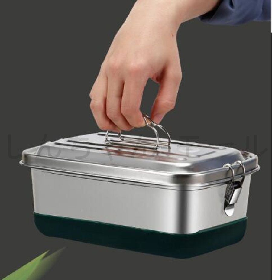 超高品質 304ステンレス製 2段式 密閉保温ランチボックス 直火弁当箱