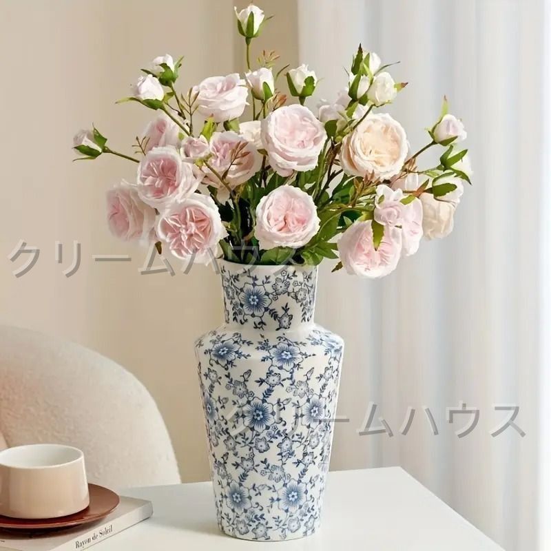 新しい未使用 花器 セラミック花瓶 フラワーベース 花瓶 ヴィンテージ