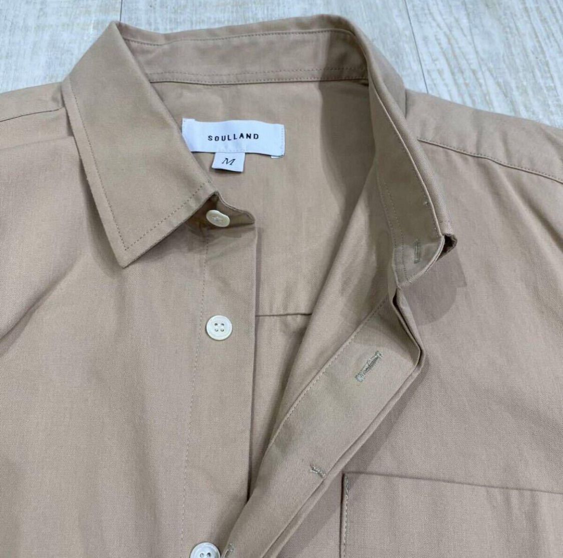 SOULLAND Fly Front Long Sleeves Shirt ソウルランド フライ フロント