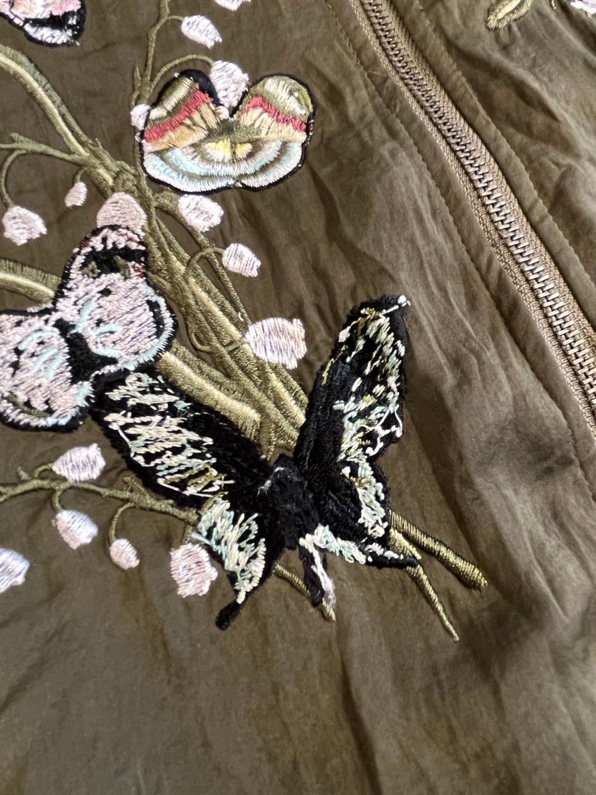 アメリヴィンテージ AMERI VINTAGE スカジャン 刺繍 オリーブ 