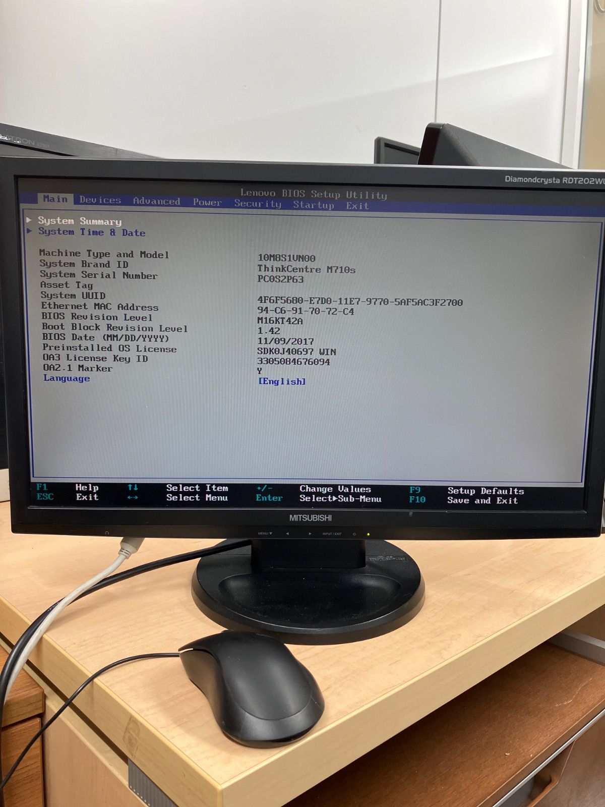 デスクトップPC ジャンク ThinkCentre M710s Celeron（R）CPU G3930
