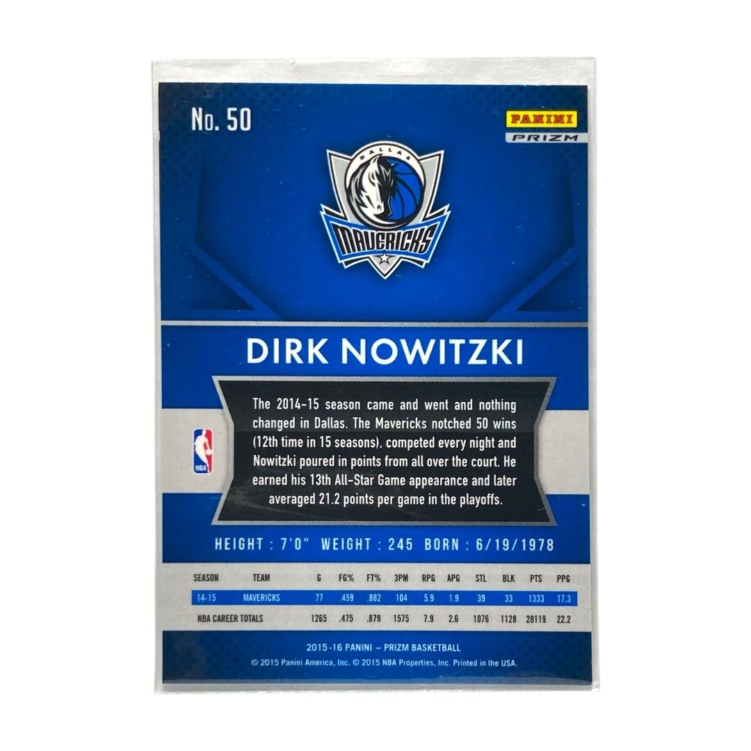 PANINI NBAカード PRIZM DIRK NOWITZKI DALLAS MAVERICKS #50 送料無料