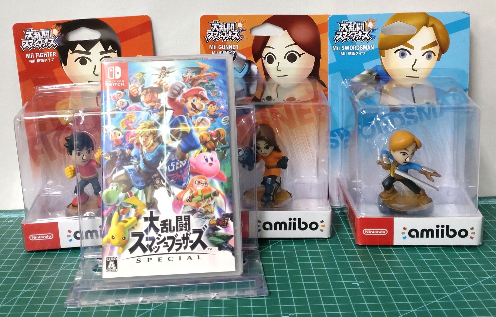20 Nintendo Switchソフト 大乱闘スマッシュブラザーズ SPECIAL amiibo Mii ファイター3体 セット