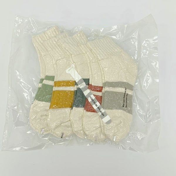 mountain research マウンテンリサーチ 5足セット ソックス 靴下 レッグウェア SOX ショート丈 メンズ ホワイト系 服飾 DF 14481