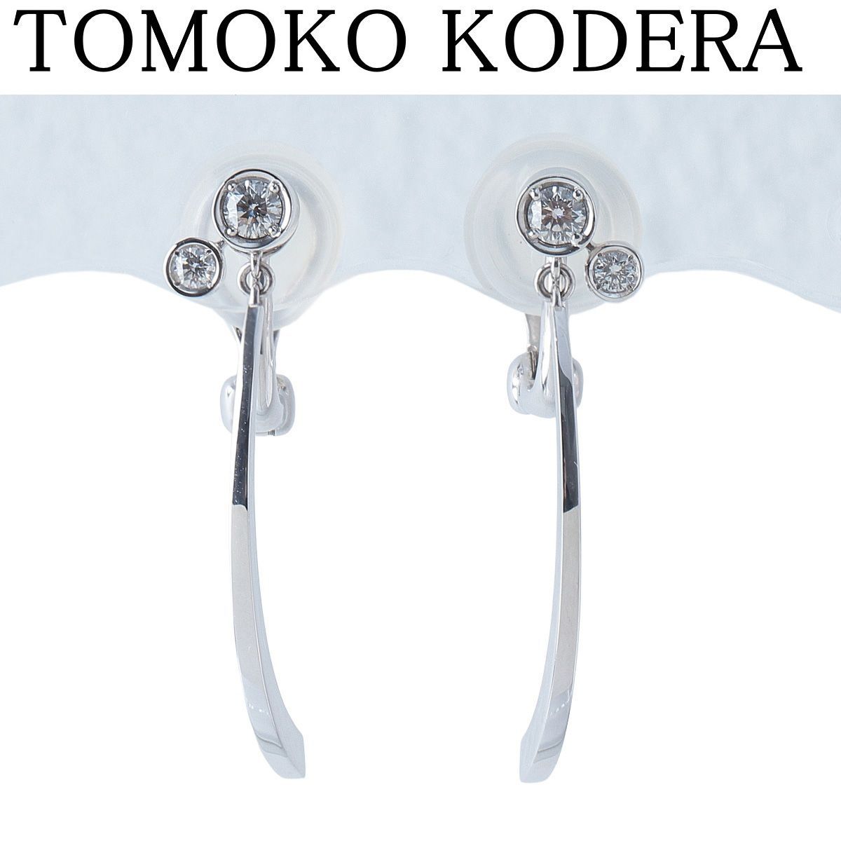 小寺智子 ダイヤ イヤリング スノーイングナイト 0 18 ct K WG 14 保証カード 2017年 仕上げ済 TOMOKO KODERA トモコ コデラ 24629