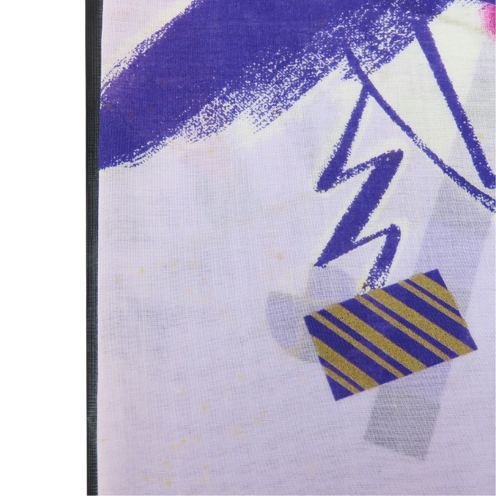 中古】 カンサイヤマモト スカーフ 2枚セット 綿 パープル系 グレー系