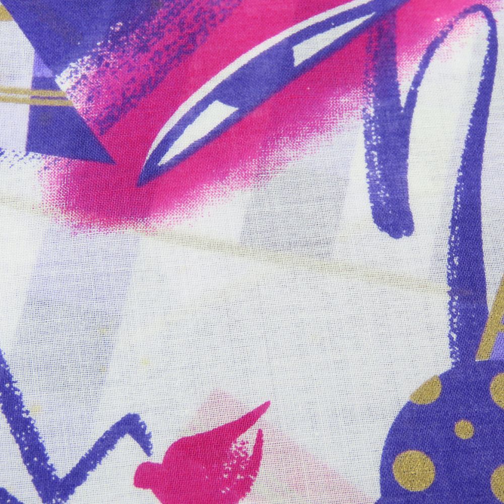 中古】 カンサイヤマモト スカーフ 2枚セット 綿 パープル系 グレー系