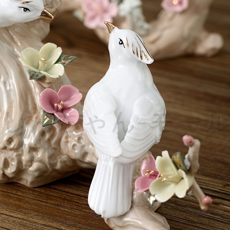 新しい未使用 置物 オーナメント オブジェ 小鳥 エレガント かわいい