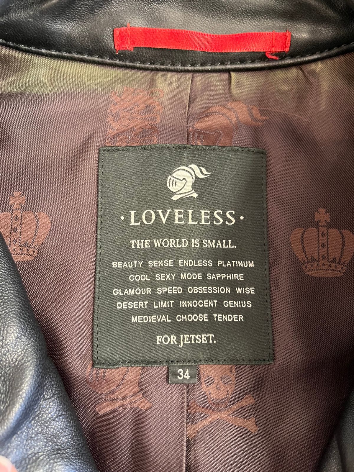 ラブレス LOVELESS ナポレオン レザージャケット 黒 62F17-601-09
