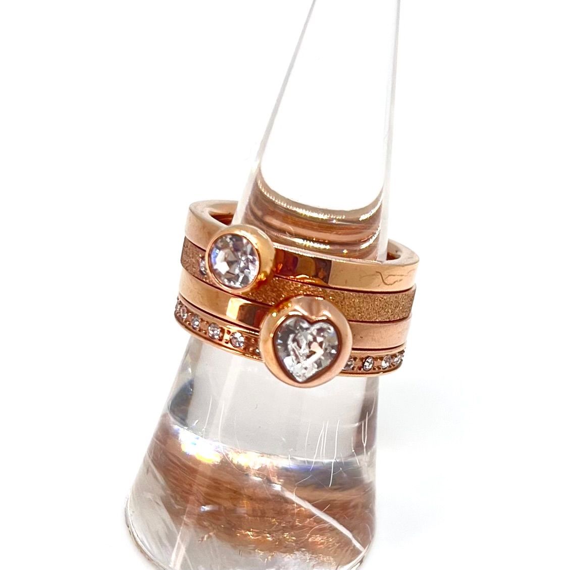 美品☆ Folli Follie フォリフォリ リング 4連 ゴールド ライン