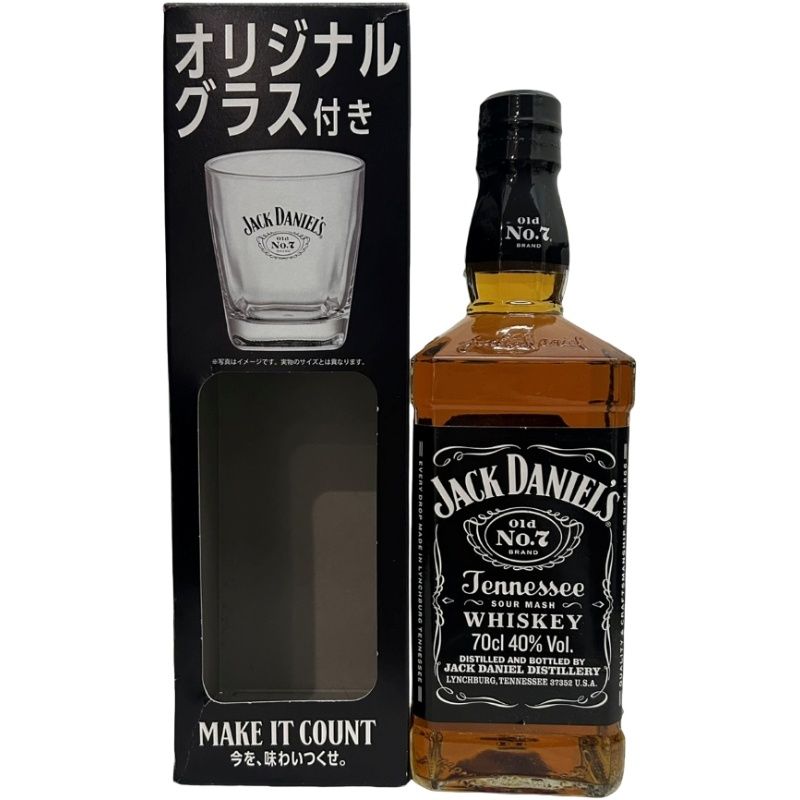 【値下げしました】ジャックダニエル old NO.7 ウイスキー 未開封 ジャックダニエル Old No.7 グラス付 新品未開栓 - メルカリ