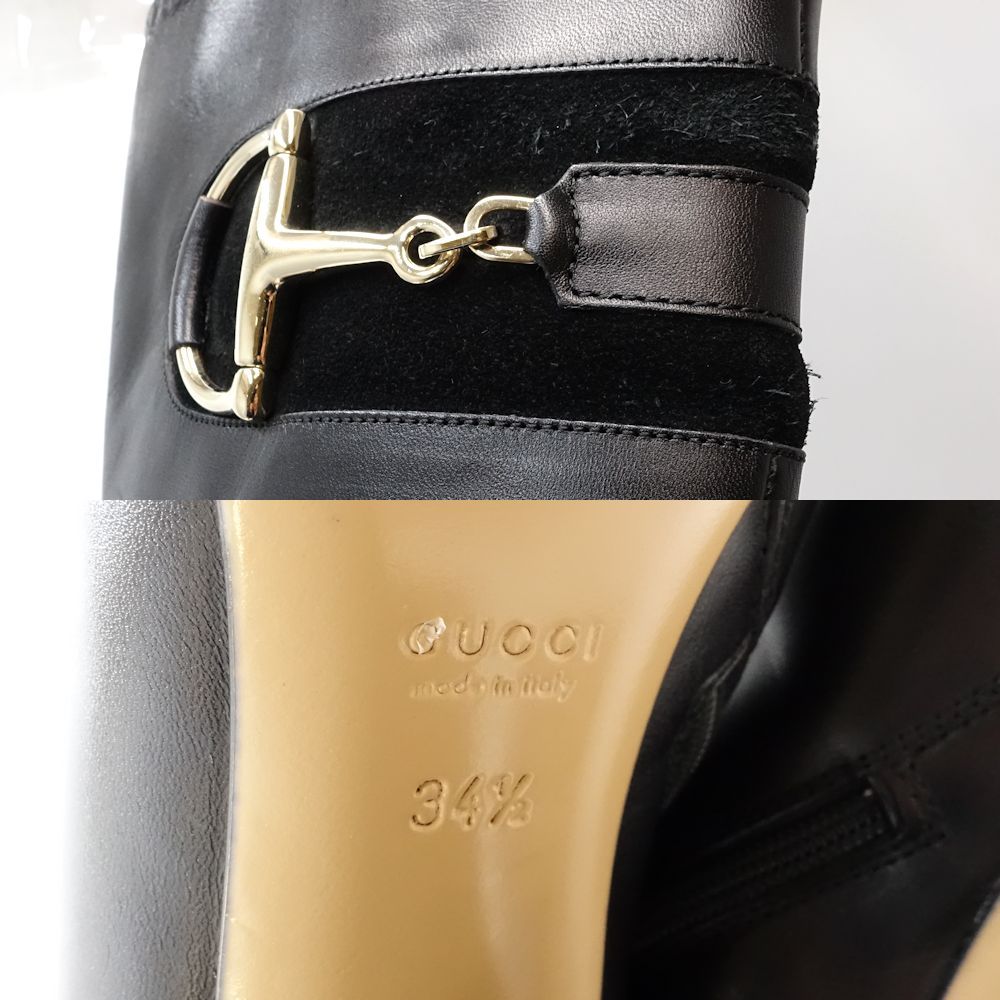 専用【美品】グッチ GUCCI 黒 レザー ロングブーツ GUCCI（グッチ） ロングブーツ - ブラック レディース : ZOZOTOWN