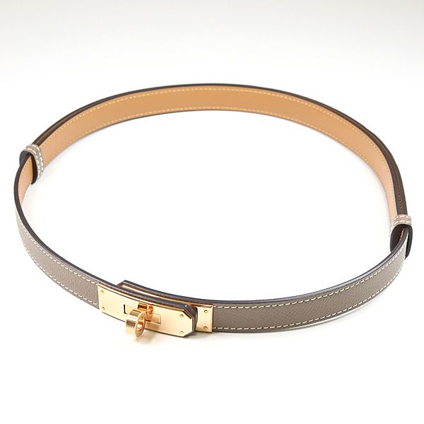 エルメス レディースベルト ケリー 18 ヴォー・エプソン エトゥープ