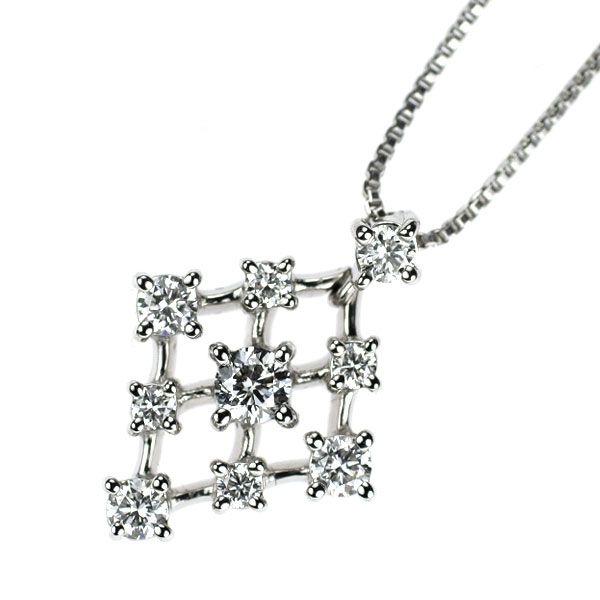 ヴァンドーム青山 Pt950/ Pt850 ダイヤモンド ペンダントネックレス ヴァンドーム青山 Pt950/ Pt850 ダイヤモンド ペンダントネックレス