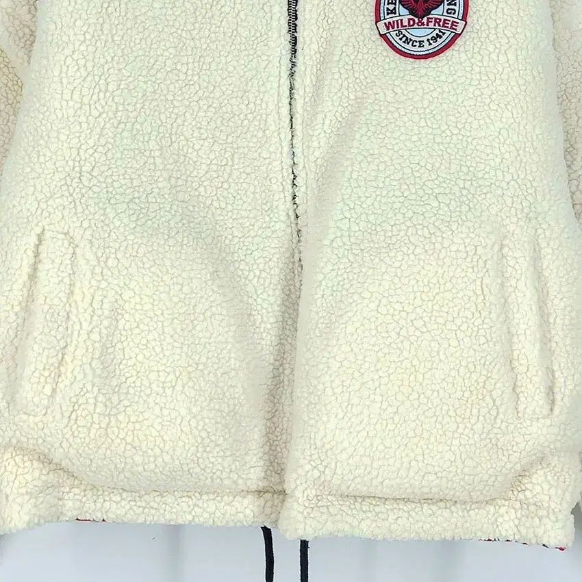 ジープ メンズ リバーシブル CHECK シープスキン ジップアップ ジャケット クリームF (HU27103)