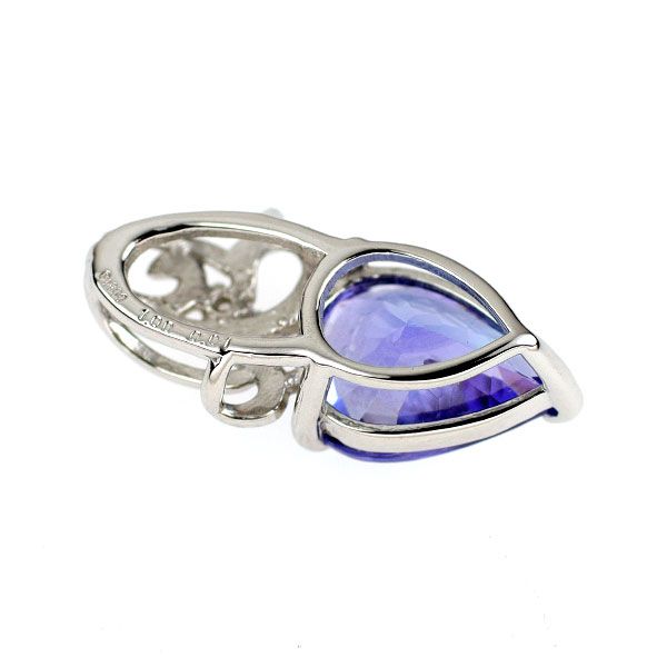 Pt900 タンザナイト ダイヤモンド ペンダントトップ 1.00ct D0.01ct