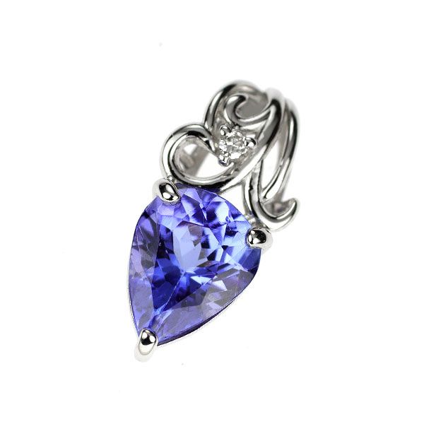 Pt900タンザナイトペンダントトップ Pt900 タンザナイト ダイヤモンド ペンダントトップ 1.00ct D0.01ct