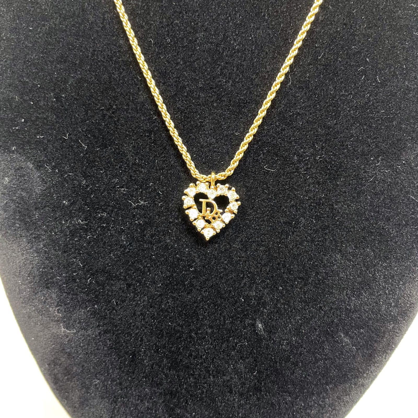 ABランク】 Christian Dior クリスチャンディオール ネックレス CDロゴ