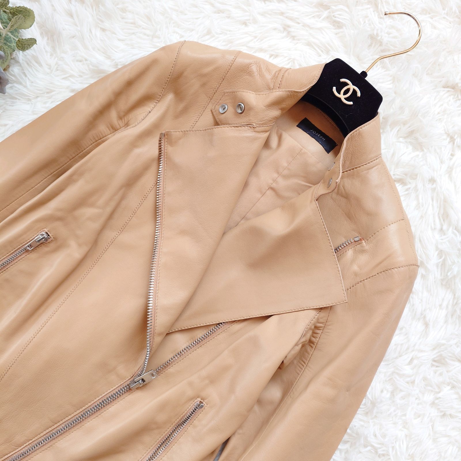 美品 ジョゼフ JOSEPH ダブル ライダースジャケット レザージャケット