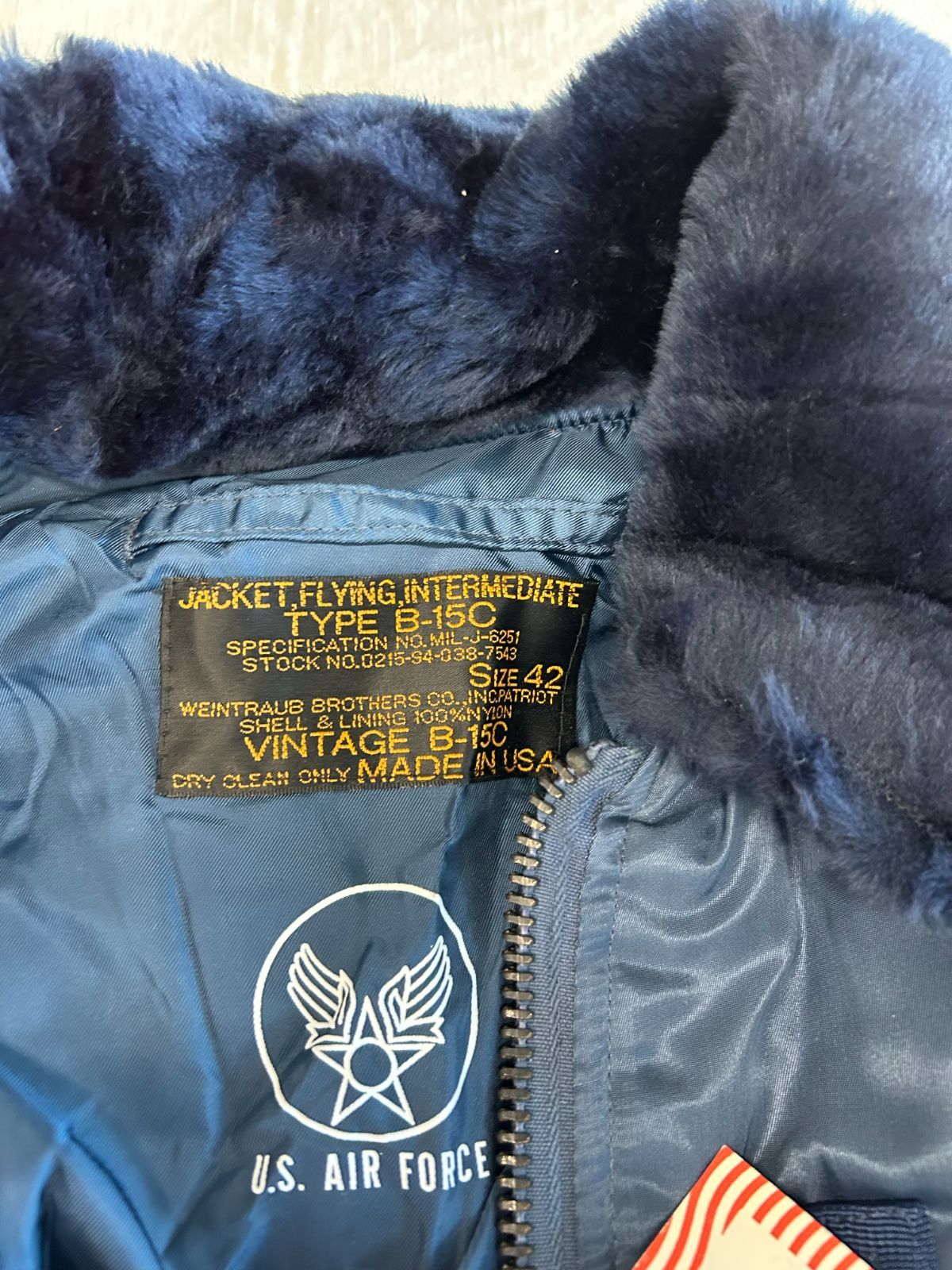 激レア! 90年代 TYPE B-15フライトジャケット USA製 タグ付き デッド