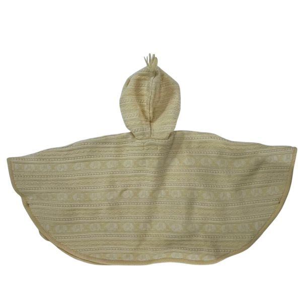 セリーヌ CELINE ベビーポンチョ 上着 マント 子ども baby 赤ちゃん ロゴ 服 1歳半～2歳半 黄色 イエロー 毛 90 ベビー S 5 Y 148