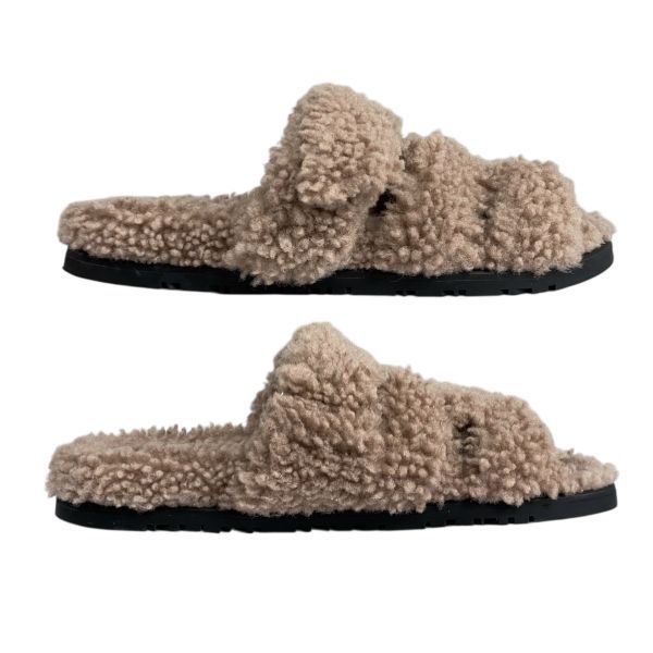 ○ エルメス HERMES シプレ Chypre ボワドゥサンダル ムートン