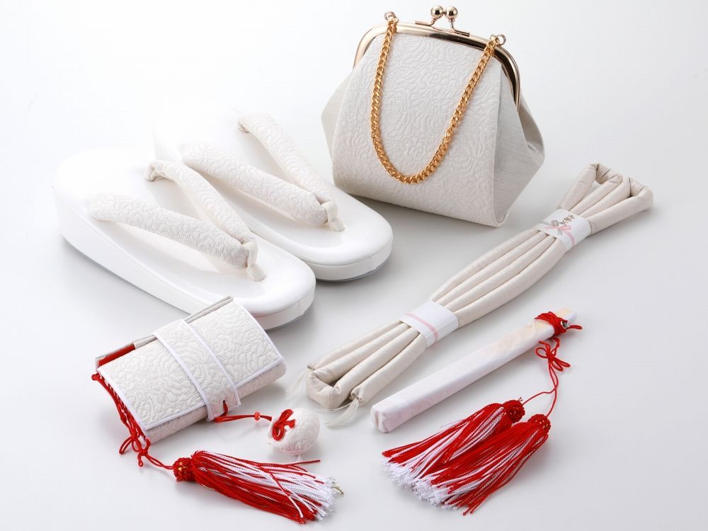 七五三 七歳用 箱せこセット 化粧箱入り 6点セット 草履21 cm ホワイト ho 193