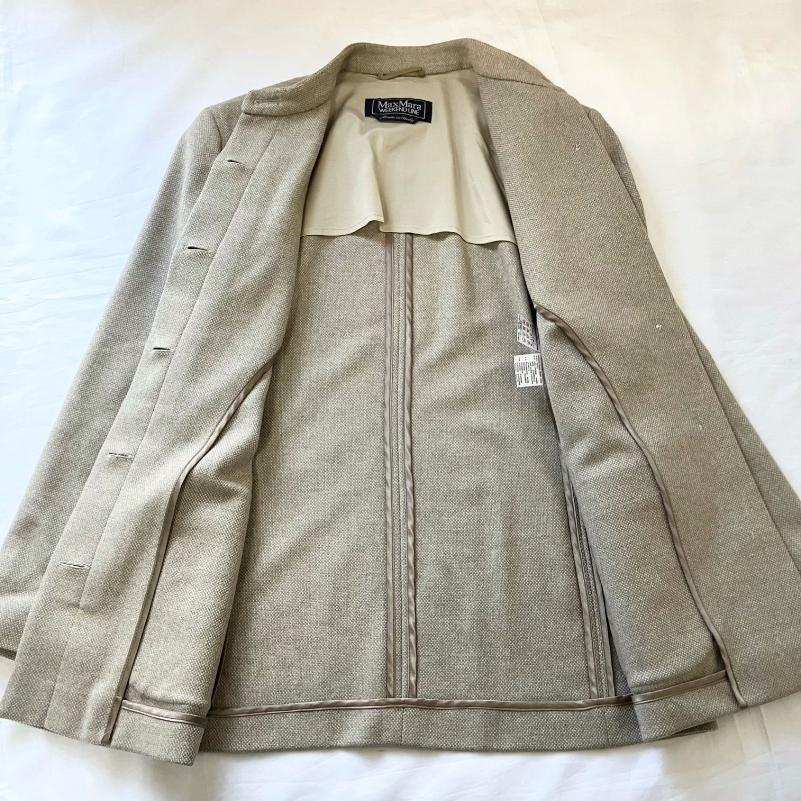 MaxMara WEEKEND LINE ジャケット ノーカラー ベージュ 38 M相当
