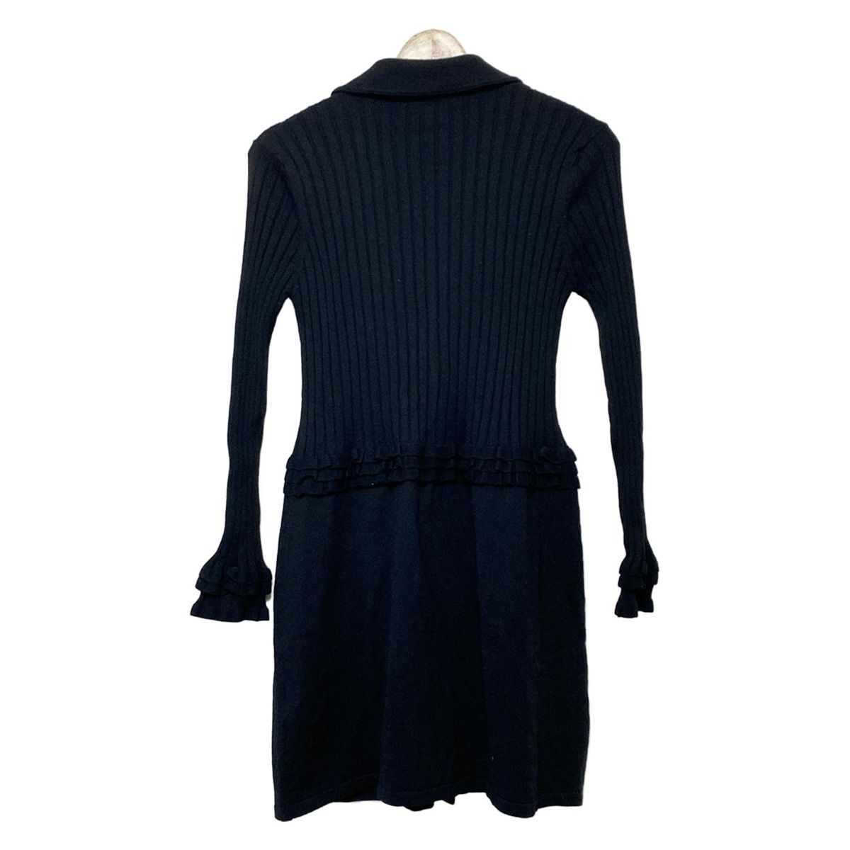 M'S GRACY 長袖ひざ丈ニットワンピース 38 M'S GRACY(エムズグレイシー) ワンピース サイズ38 M レディース - 黒