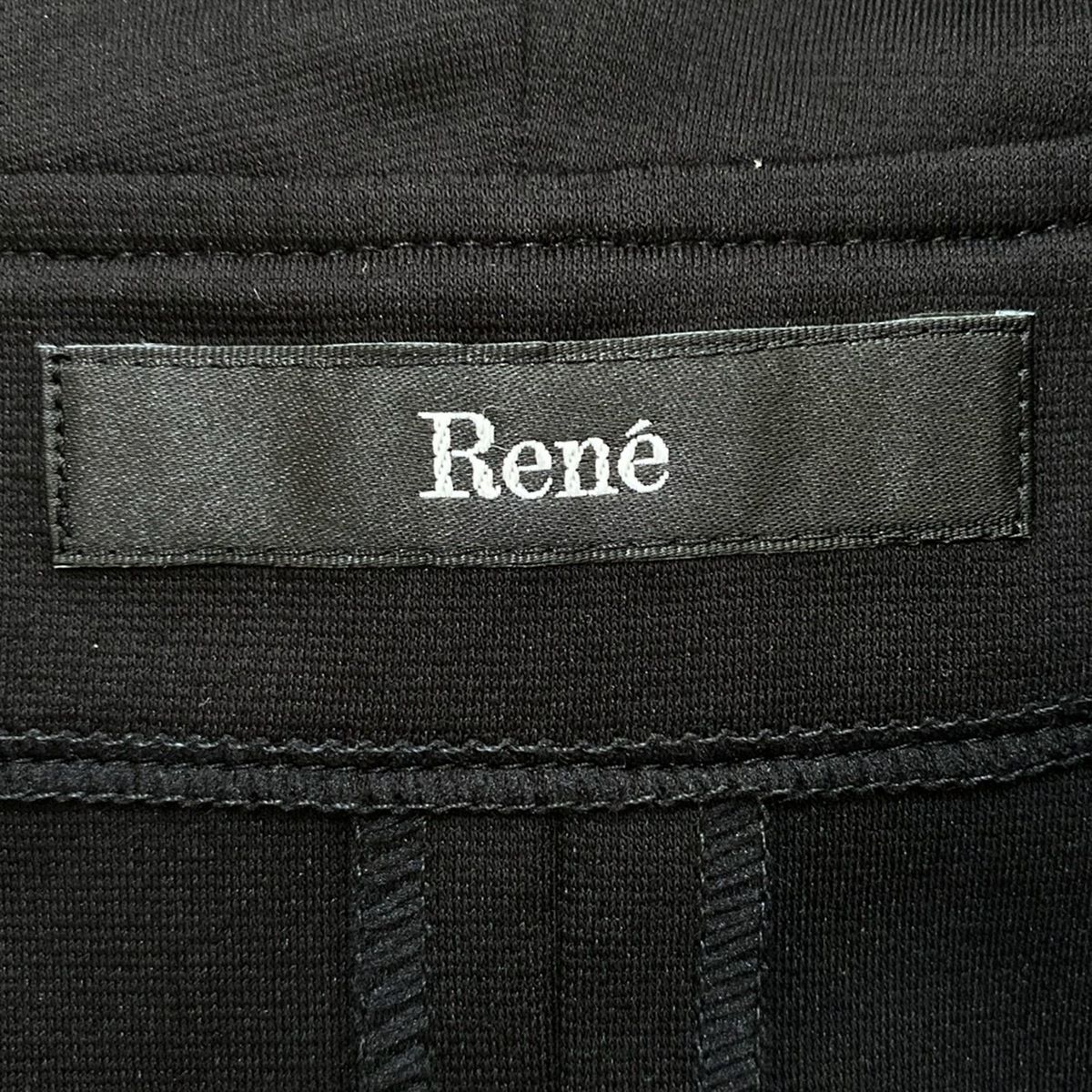 Rene(ルネ) ワンピース サイズ34 S レディース - 黒×白 ノースリーブ