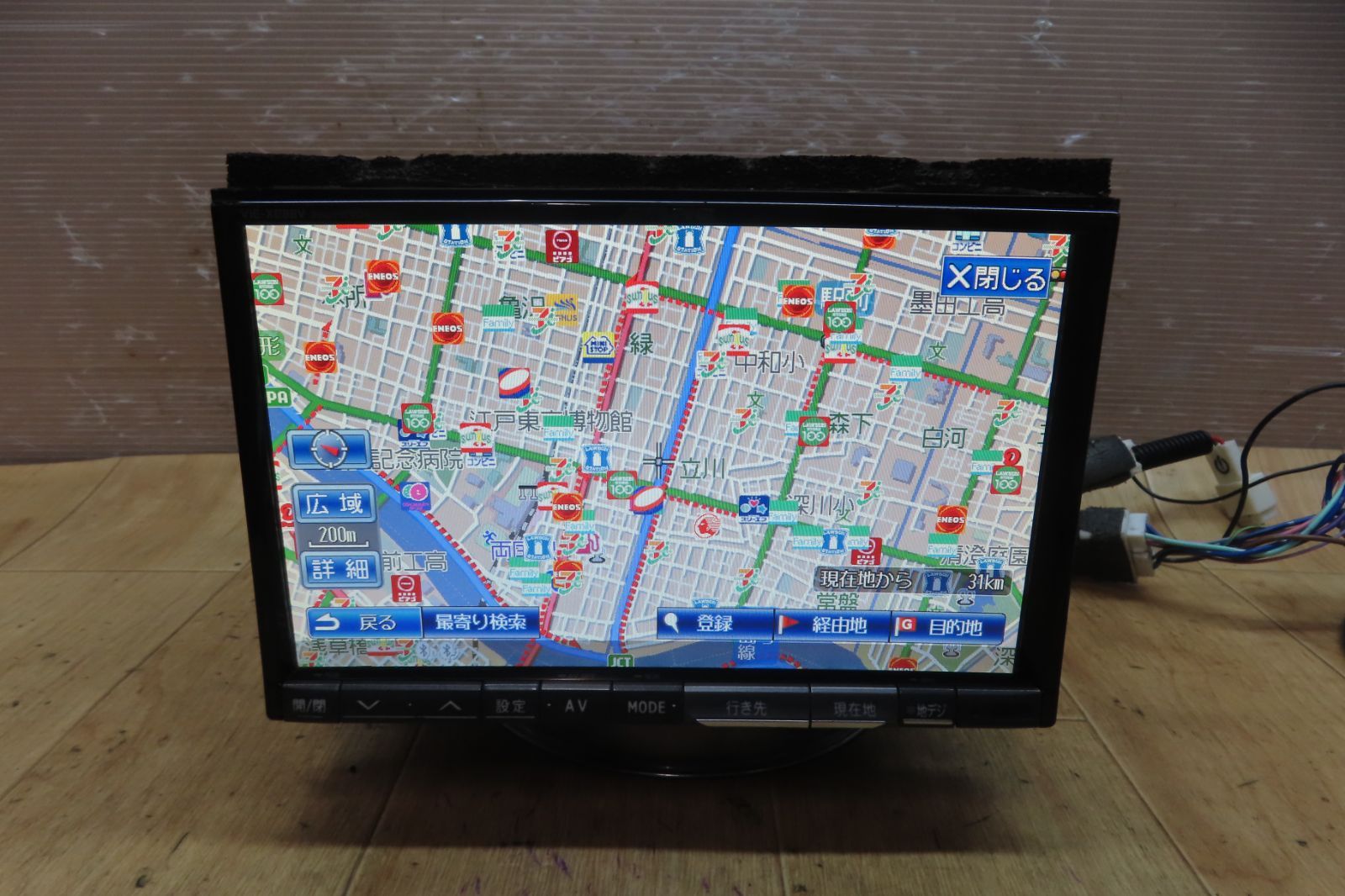 F 4960 アルパイン VIE X 088 V HDDナビ 地図2015年 地デジTVフルセグ内蔵 Bluetooth内蔵 本体のみ