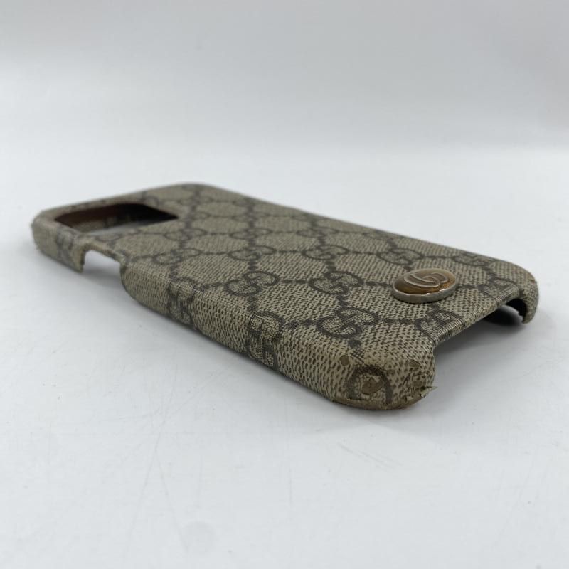 中古】GUCCI iPhone14Pro MAX ケース ベージュ グッチ GGスプリーム