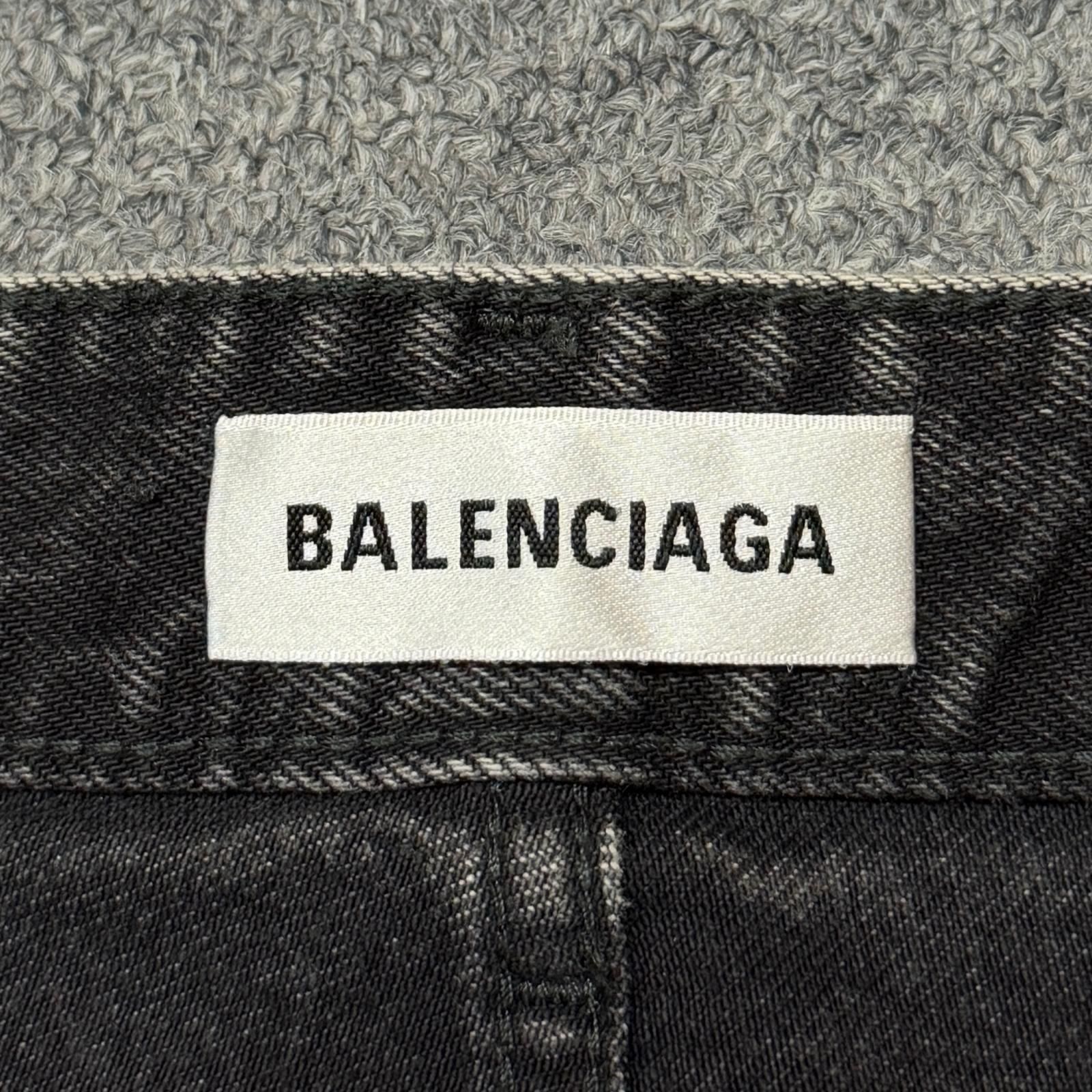 国内正規 BALENCIAGA 22SS デストロイバギーロークロッチワイドデニム