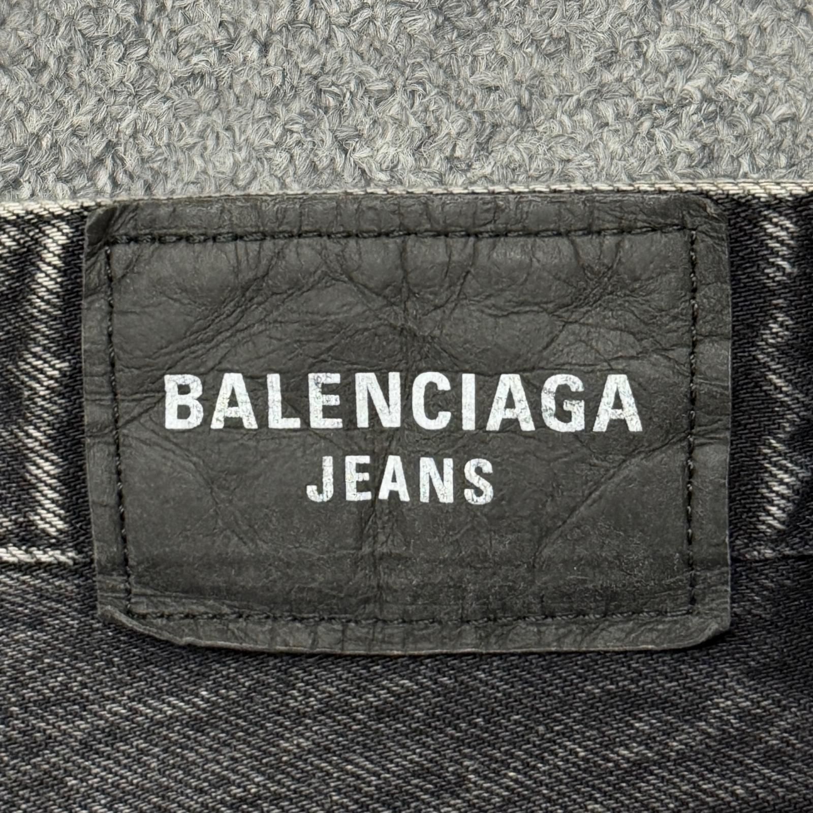 国内正規 BALENCIAGA 22SS デストロイバギーロークロッチワイドデニム 