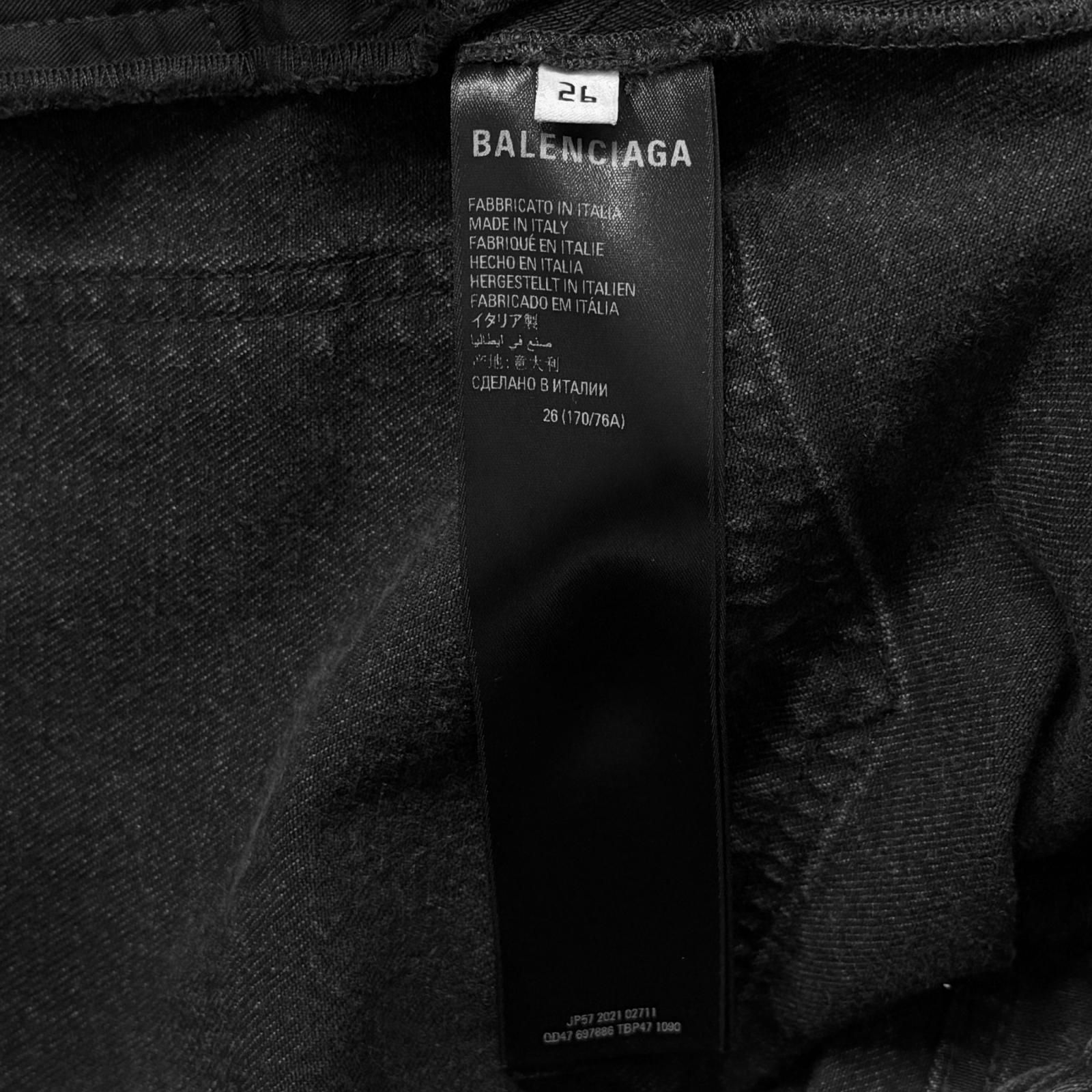 国内正規 BALENCIAGA 22SS デストロイバギーロークロッチワイドデニム