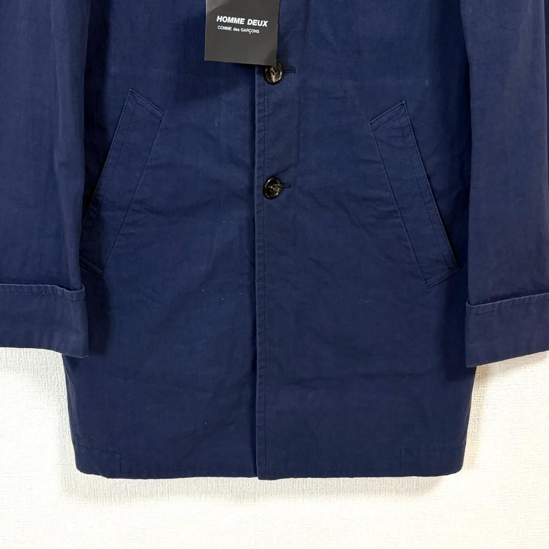 COMME des GARCONS / コート/M/コットン/BLU/SZ-J008 タグ付 COMME des GARÇONS コットンショップコート S ネイビー - メルカリ