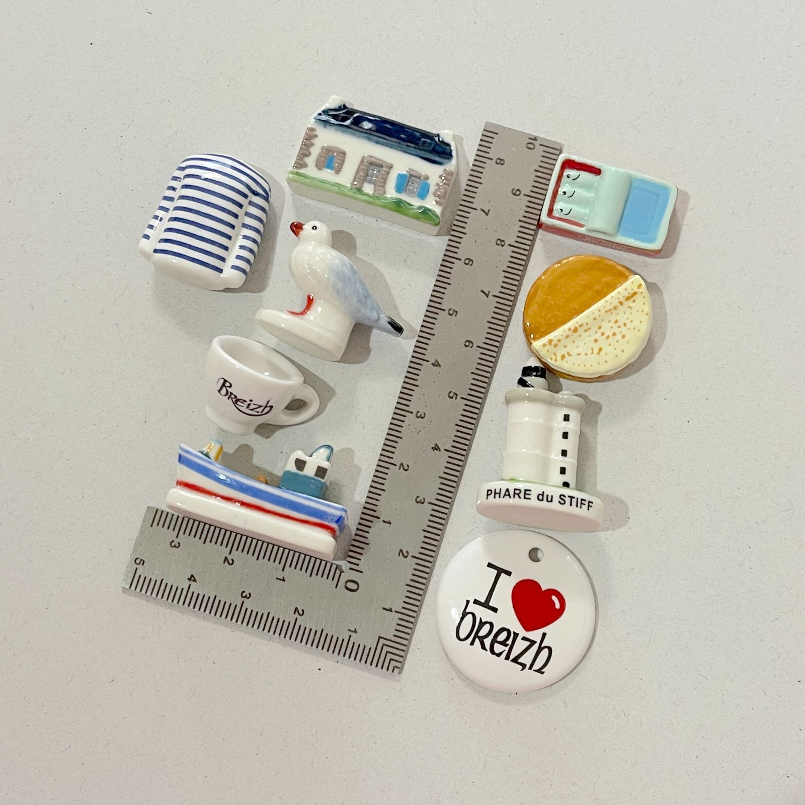 フェーヴ ブルターニュへの旅② 9個 フランス フェーブ ミニチュア陶器