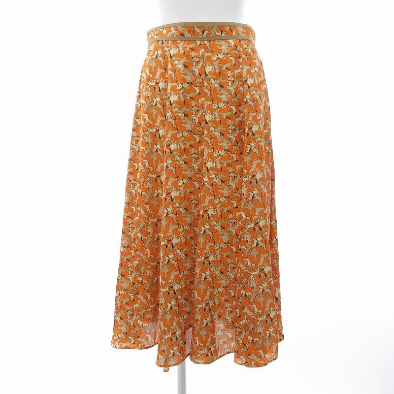 アナイ ANAYI 22SS 美品 ホースプリントマーメイド スカート ミモレ