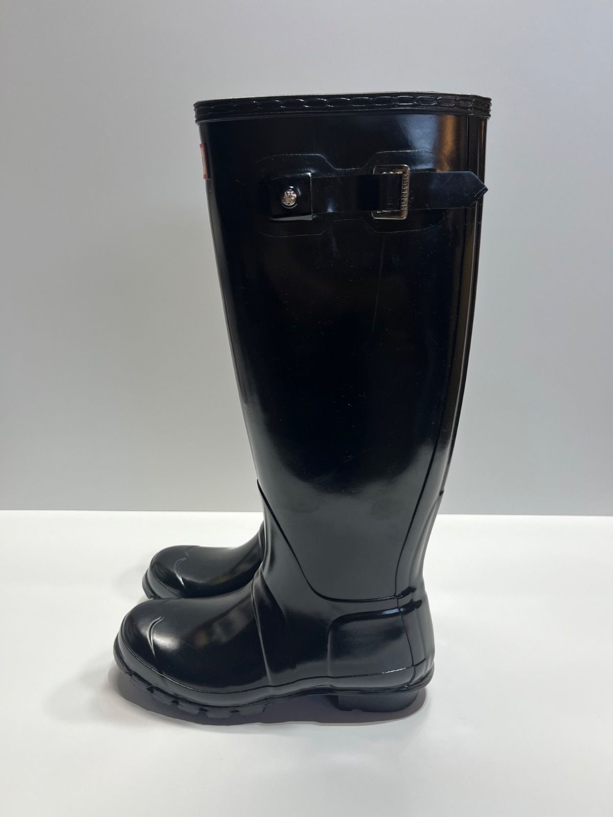 極美品 HUNTER ロングブーツ 黒 25cm