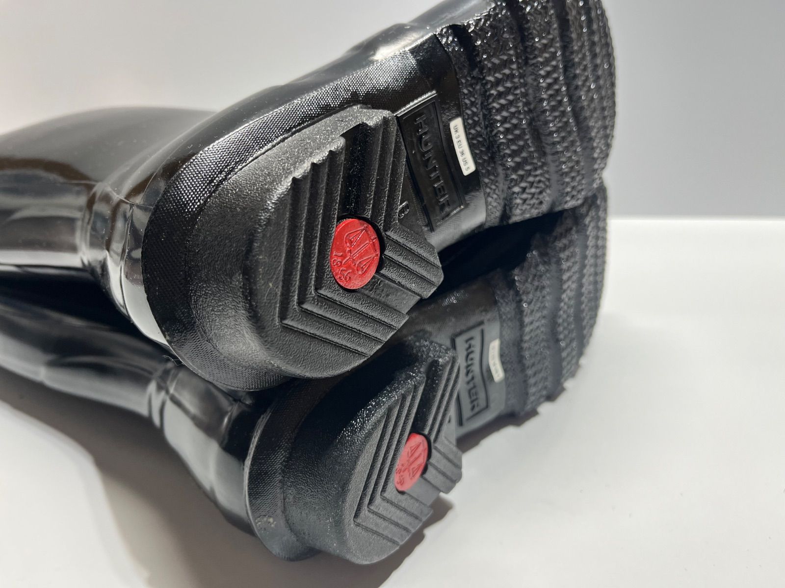 極美品 HUNTER ロングブーツ 黒 25cm