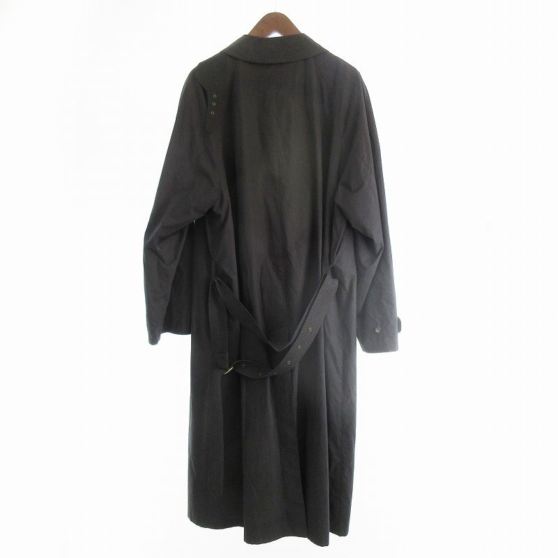 Giorgio Armani 黒 トレンチコート ジョルジオアルマーニ GIORGIO ARMANI トレンチコート ロング ダブル