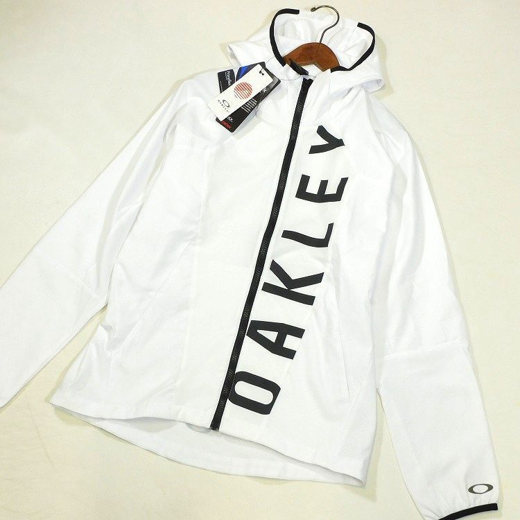 新品 オークリー フーディージップジャケット L 白 Enhance Mobility
